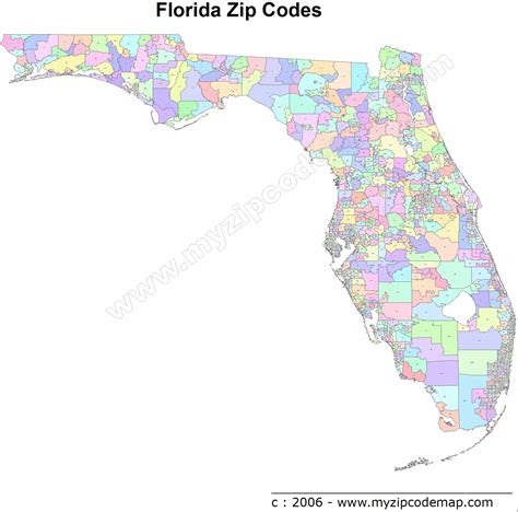 north florida zip code map