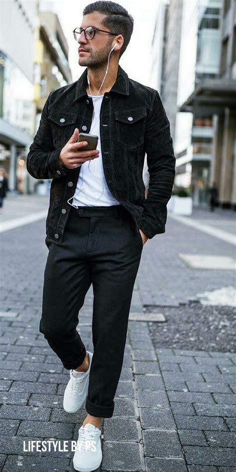 Black and White Outfit Men 的图像结果
