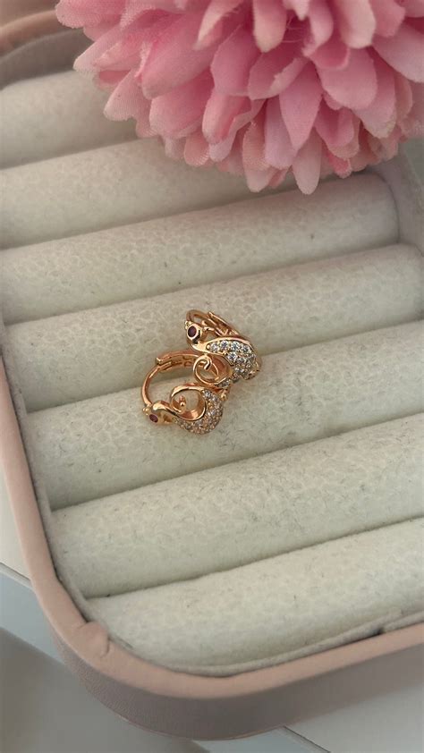 "Crystal Studded rose gold Peacock Hoops for Women" – Fashion Mantra ...