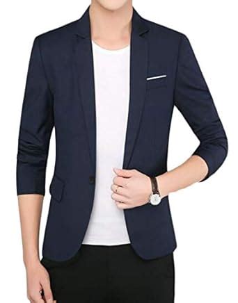 Buy MK988 Men's Formal Solid Color 1 Button Wedding Party Dress Blazer ...