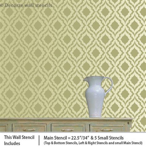 Wall stencils online USA | Decorze wall painting ideas blog