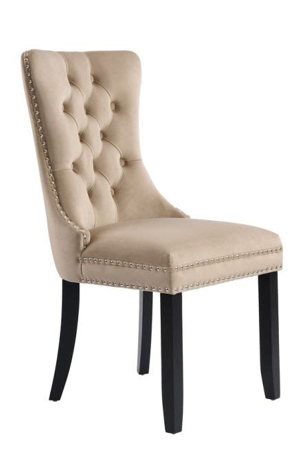 Antoinette Taupe Dining Chair - Black Legs - Back Ring – my furniture