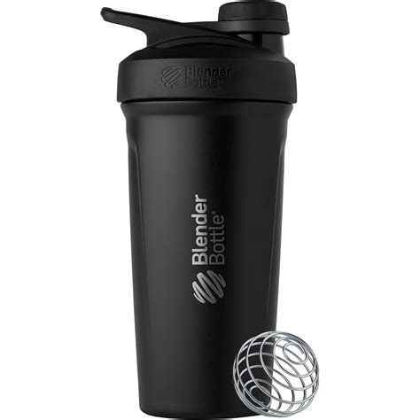 Blender Bottle Strada Twist 24 oz. Stainless Steel Shaker - Black ...