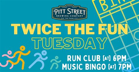 Music Bingo and Run Club OTP, Pitt Street Brewing Company On the ...