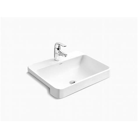Kohler-Forefront Semi-recessed Lavatory With Single Faucet Hole — Saini ...