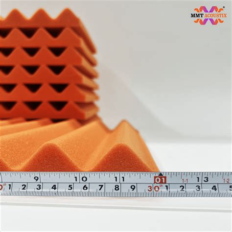MMT Acoustix® Aerial Acoustic Foam Panels | MMT Orange | 1x1 Feet , 1.
