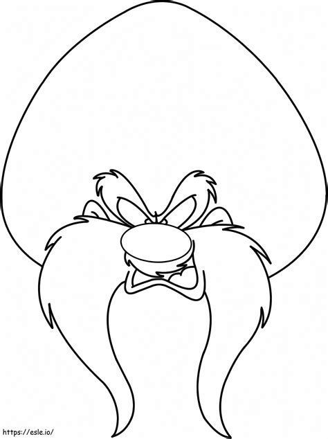 Wajah Yosemite Sam Gambar Mewarnai
