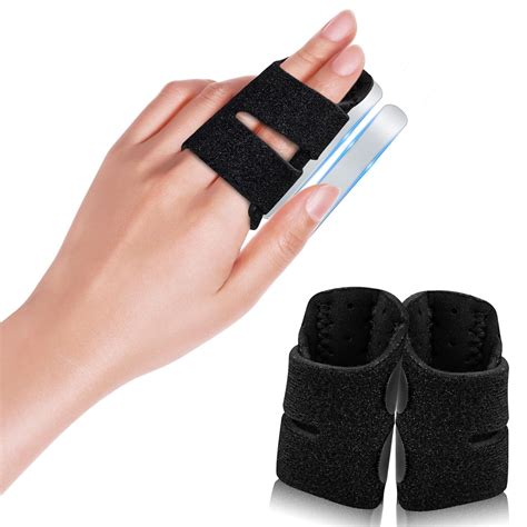 Amazon.com: EDNYZAKRN 2 Pcs Trigger Finger Splint with 2 Metal Bars for double fingers, Finger ...