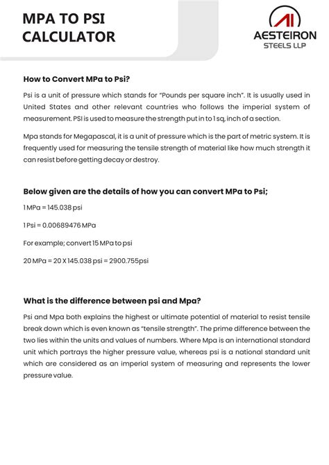 PPT - MPA TO PSI Calculator PowerPoint Presentation, free download - ID ...