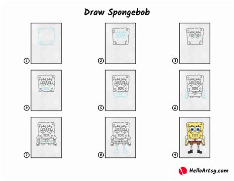How To Draw Spongebob Squarepants Step By Step