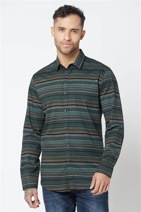 Green Striped Shirt