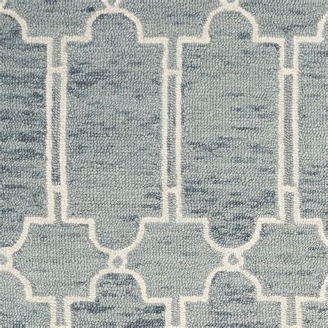 KAS Rugs Gramercy 3 x 5 Wool Grey Indoor Trellis Farmhouse/Cottage Area ...