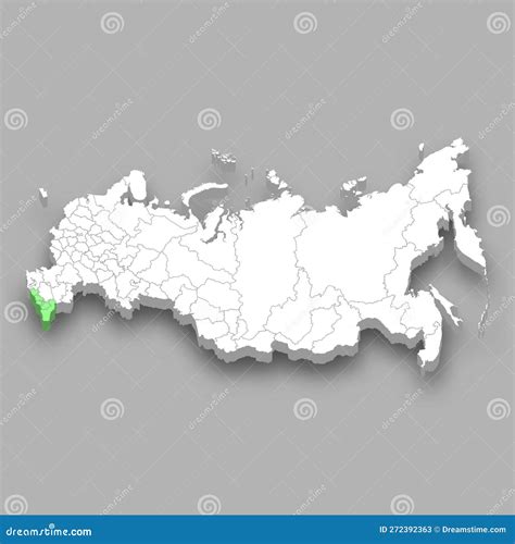 North Caucasus Region Location within Russia Map Stock Vector - Illustration of overview ...
