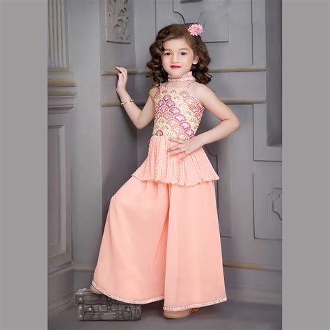 Buy Embroidered Girls Palazzo Suit – Mumkins