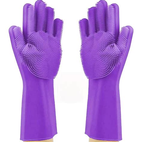 Kitchen Dishwashing Gloves for Washing Dishes – Reusable Rubber ...