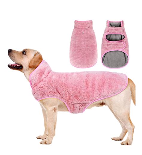 Malier Dog Winter Coat, Reversible Fleece Dog Cold Weather Coats Dog ...