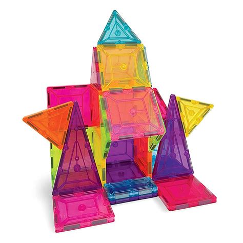 ToyDen 28 Pieces Magnetic Tiles - Set of Magnetic Building Tiles ...