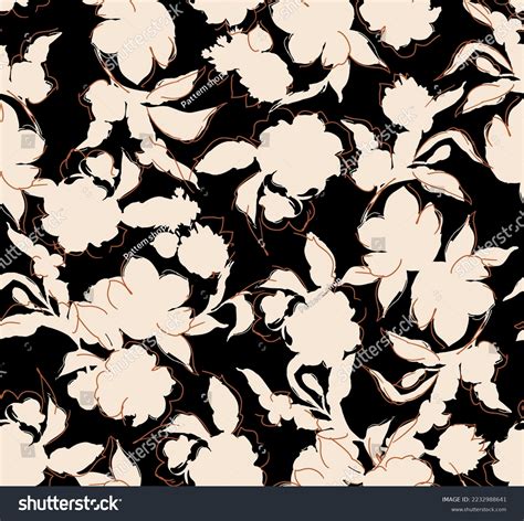 Flowers Patterns Seamless Floral Backdrop Stock Illustration 2232988641 ...