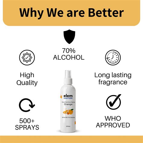 Elem Hand Sanitizer Spray- Orange| 200ml – The Elem Store