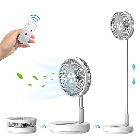 Buy CooCoCo 10" Foldable Portable Fan, 7200mAh Battery Operated Table ...