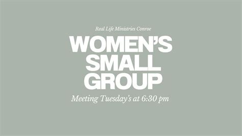 Real Life Ministries Conroe - Womens Tuesday Night Small Group, Kofe ...