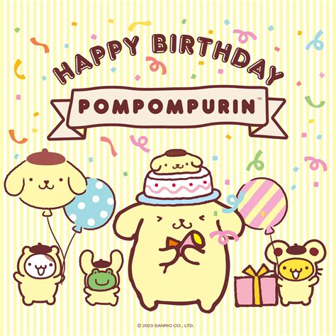 Happy Birthday Pompompurin! | Hello kitty birthday, Birthday, Happy b day