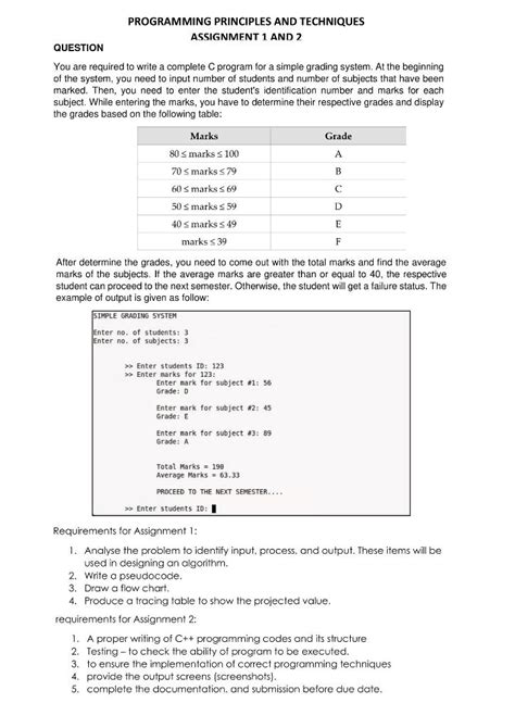 Simple Grading System in C Programming 的图像结果