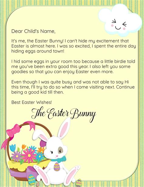 Easter Bunny Letters To Print
