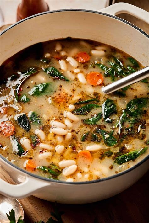 Hearty Tuscan White Bean Soup | Recipe | Bean soup recipes, Healthy ...