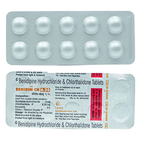 Benidin CH 4/6.25 mg Tablet | Uses, Side Effects, Price | Apollo Pharmacy