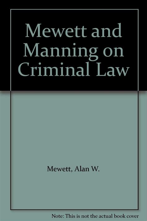 Buy Mewett and Manning on Criminal Law Book Online at Low Prices in ...