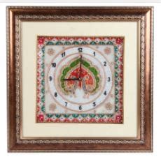 Wooden Frame Marble Clock -KGM Stone, Kishangarh