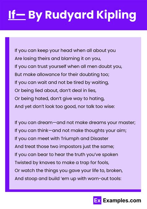 If— Poem by Rudyard Kipling to Download