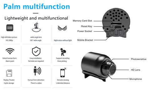 Buy Asleesha 4K WiFi Mini Camera 1080P Surveillance Camera IR Monitor ...