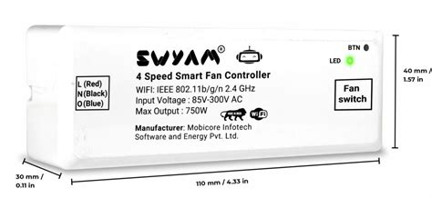 SWYAM® WiFi 2-Way Smart 4-Step Fan Speed Controller