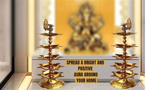 Buy Wish Divine Brass 5 Step Peacock Folding Diya, Pooja Oil Lamp ...