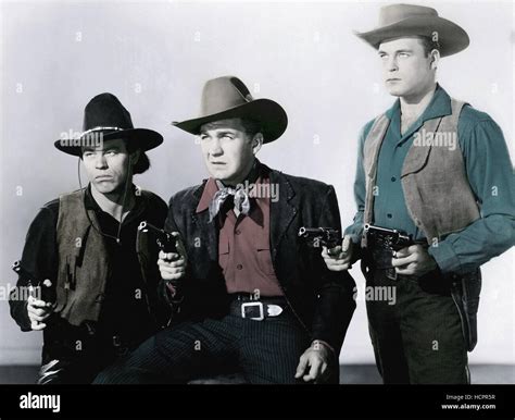 MONTANA BELLE, from left: Jack Lambert, Forrest Tucker, Scott Brady ...
