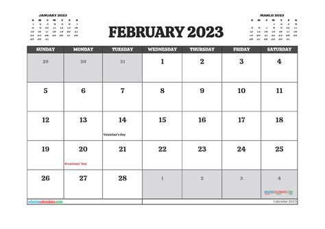 Resultado de imagen de february 2023 kalender