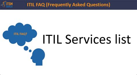 ITIL Services list – ITSM Docs - ITSM Documents & Templates