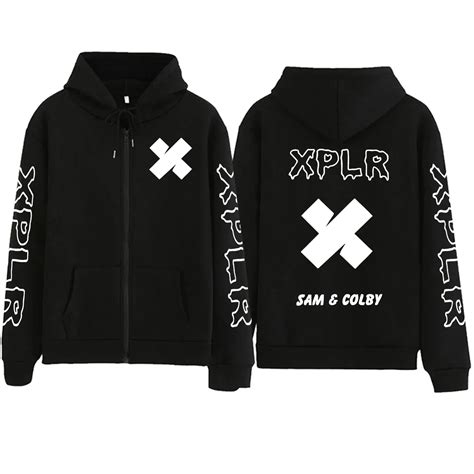 XPLR-Merch-Sam-and-Colby-Oversized-Zip-Up-Women-Men-Hoodie-Sweatshirt ...