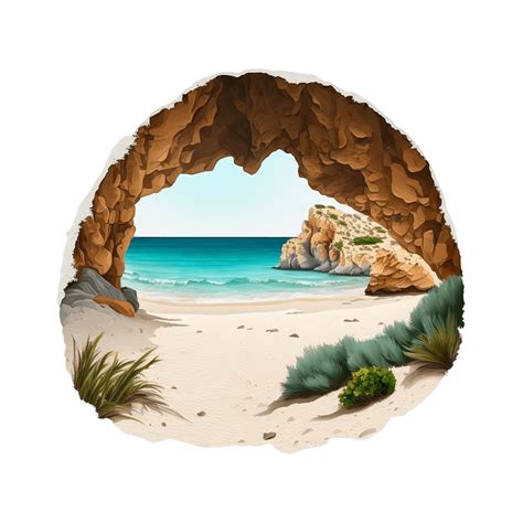 Island Cave Clip Art