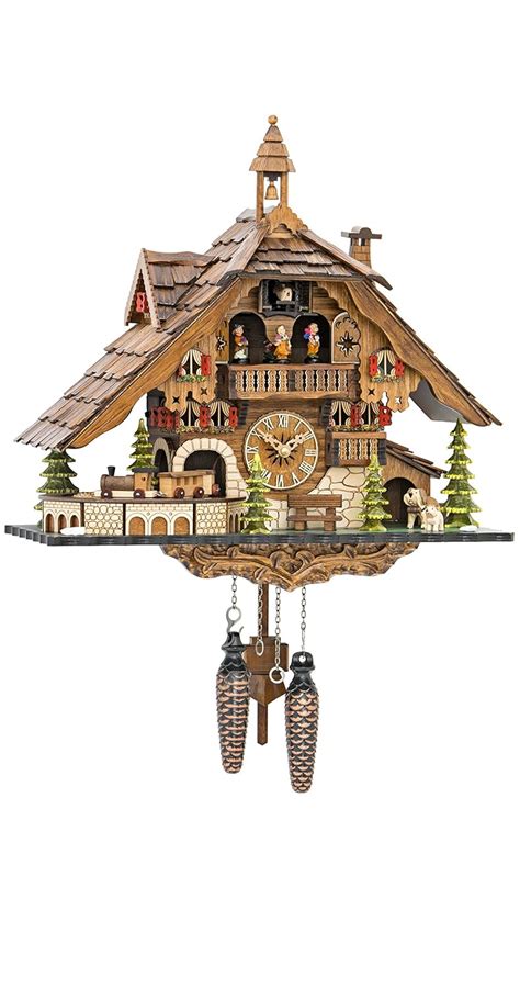 Buy ENGSTLER Isdd Cuckoo Clocks Wooden Black Forest House Quartz Cuckoo ...