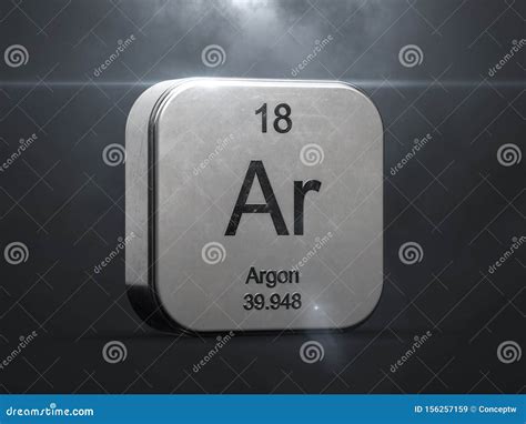Argon Element from the Periodic Table Stock Illustration - Illustration ...