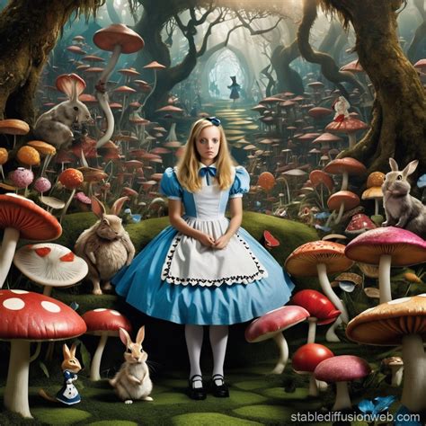 Alice in Wonderland Scene | Stable Diffusion Online