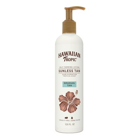 Hawaiian Tropic Sunless Tan Lotion, 12.6oz, Streak-Free, Fast-Absorbing ...