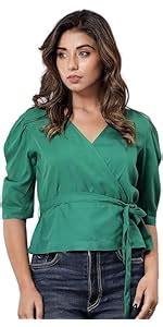 FAB STAR- LOOK GREAT FEEL GREAT. Women's Stylish Top. (Small, Blue ...