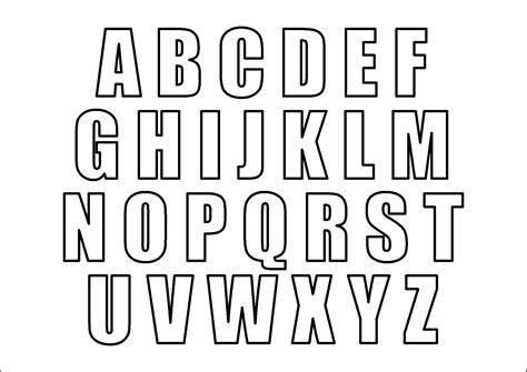 Printable Alphabet 3 Inch Printable Letter Stencils - Printable Templates