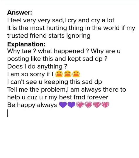 how do you feel when your friend starts ignoring you?? whom you trusted ...