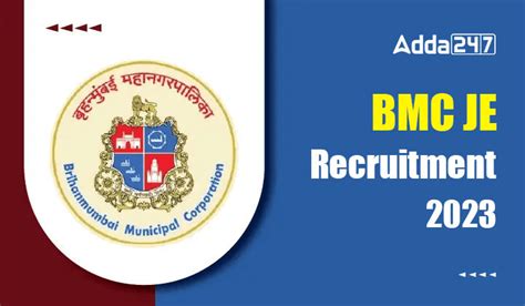 BMC JE Recruitment 2023, Check Notification Details for Junior Engineer ...
