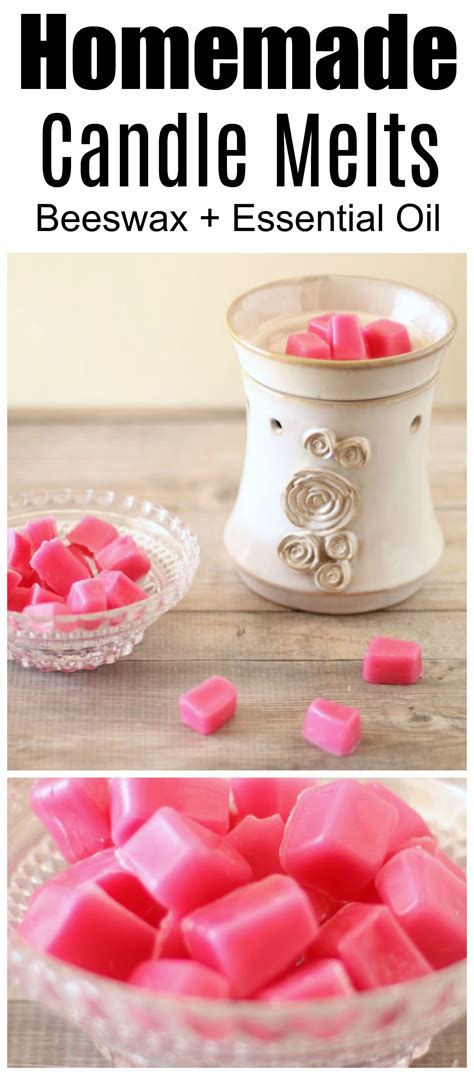 Simple homemade wax candle melts. This easy DIY project uses beeswax ...